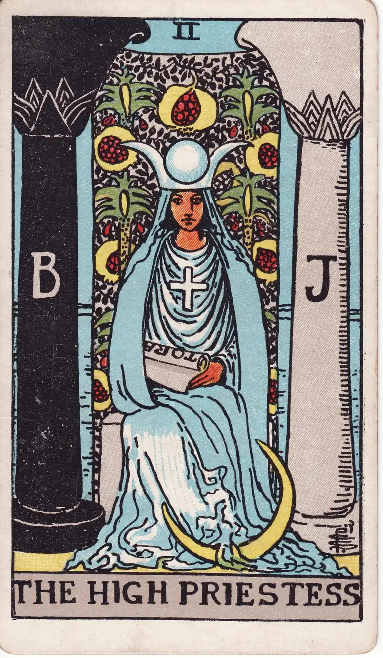 Classic drawing of “The High Priestess”