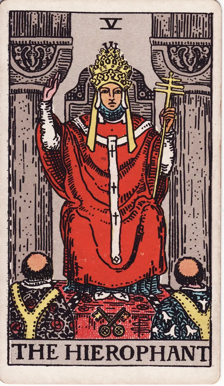 Classic drawing of “The Hierophant”