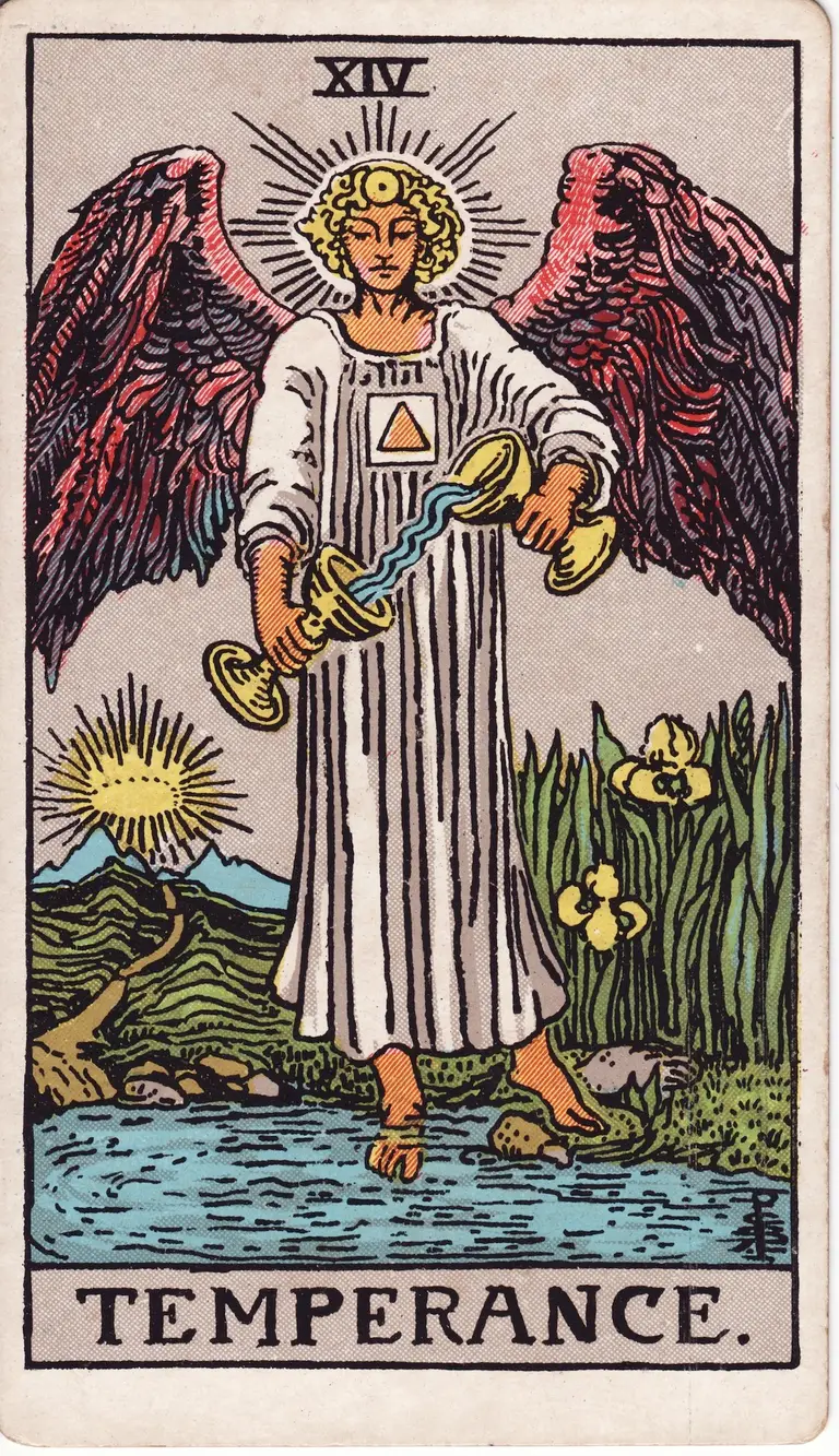 Classic drawing of “Temperance”