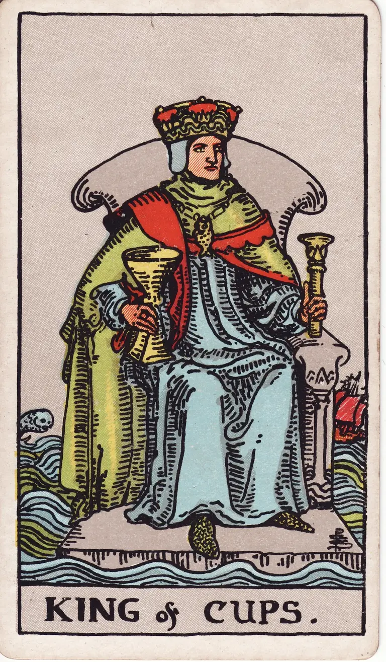 Classic drawing of “King of Cups”
