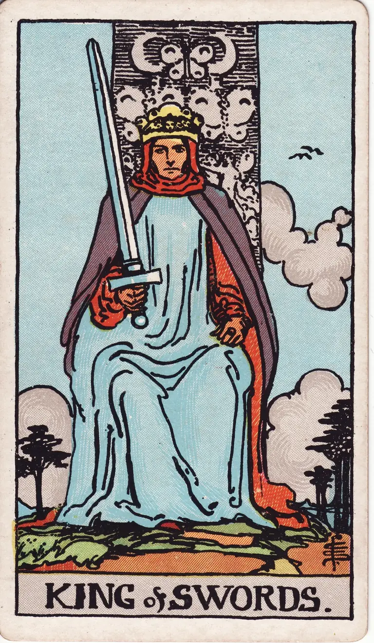 Classic drawing of “King of Swords”